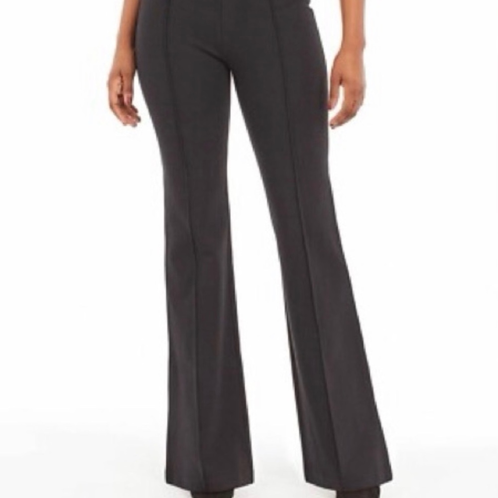 Spanx Perfect Pant - Hi Rise Flare - Work Pants with Front Seam in Grey